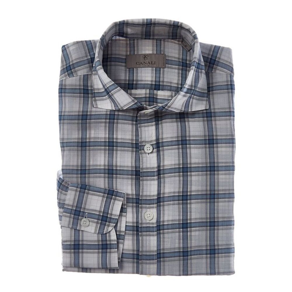 Canali Mens  Dress Shirt, Blue